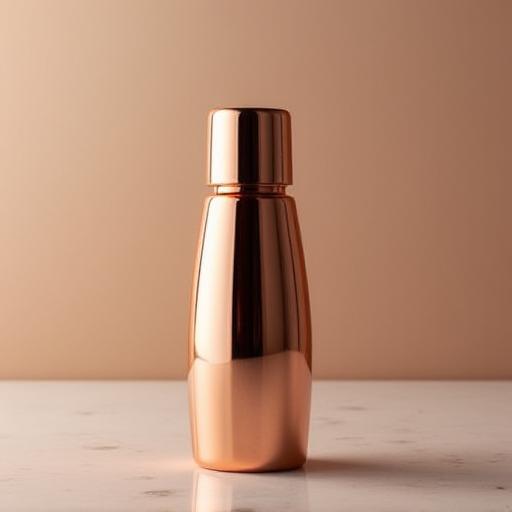 Elegante shaker Parisienne in rame lucidato a specchio, dal design minimale